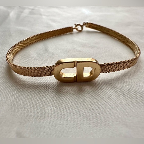 ✨CHRISTIAN DIOR Vintage CD Logo Chain Link Bracelet Gold - Picture 10 of 14